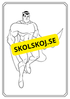Superhjälte - Målarbok