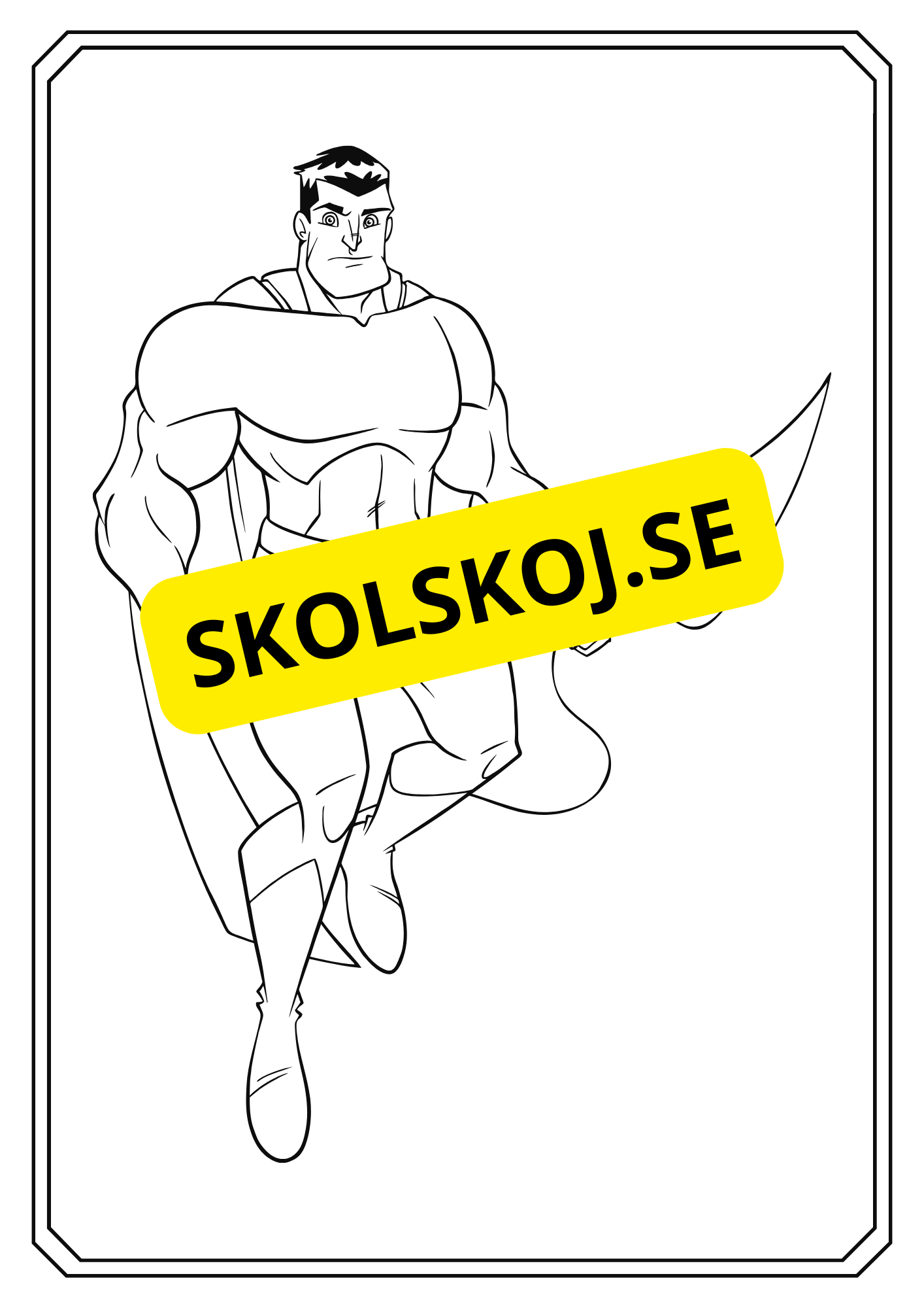 Superhjälte - Målarbok