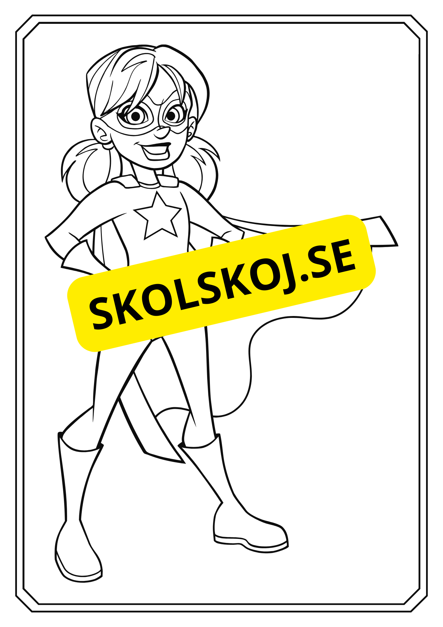 Superhjälte - Målarbok