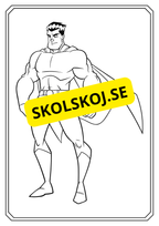 Superhjälte - Målarbok