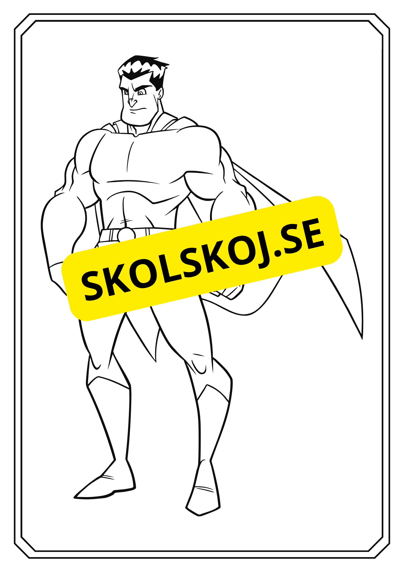 Superhjälte - Målarbok