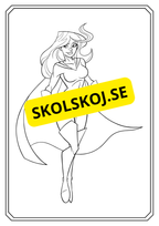 Superhjälte - Målarbok