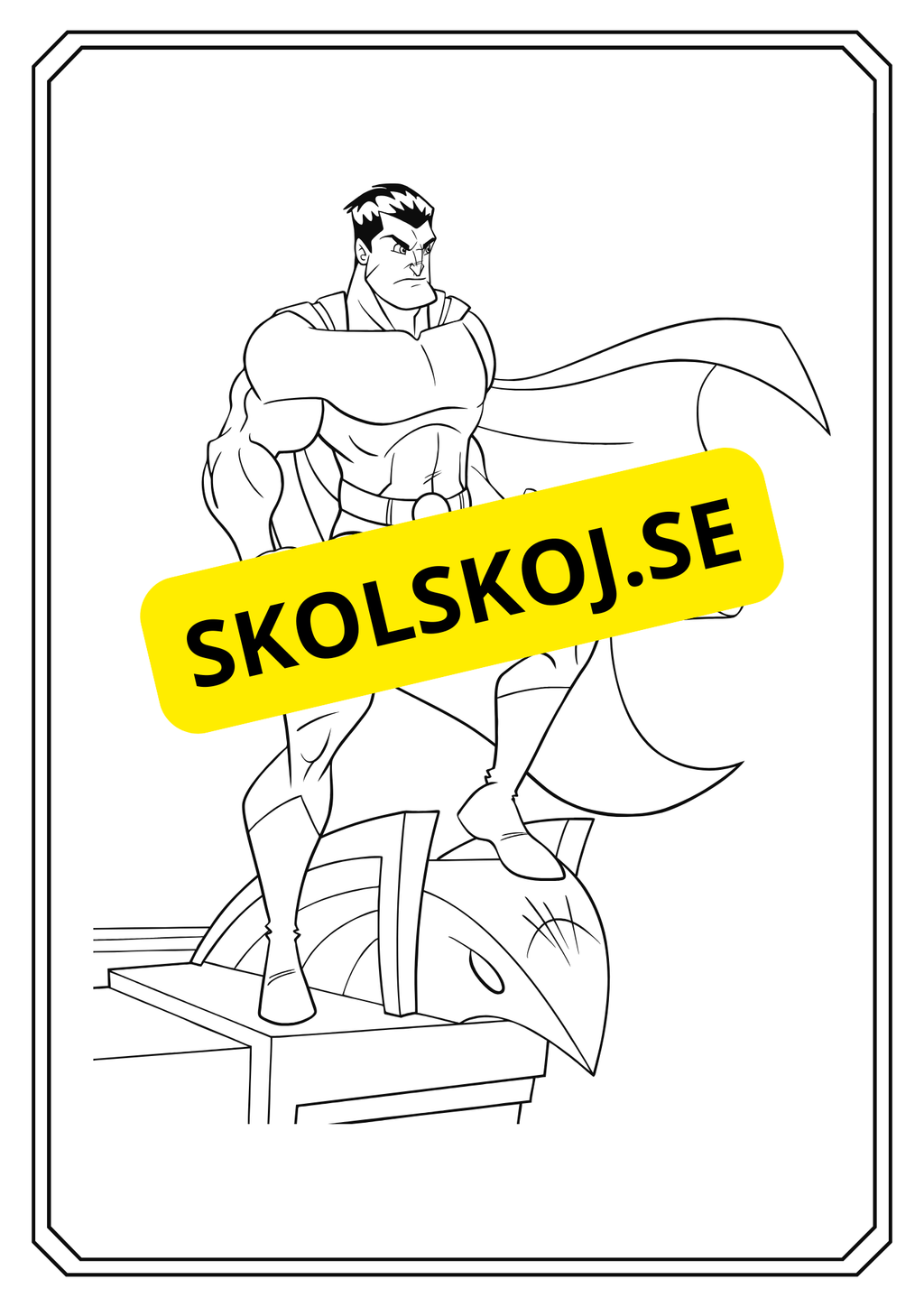 Superhjälte - Målarbok