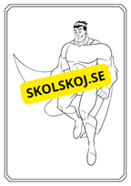 Superhjälte - Målarbok