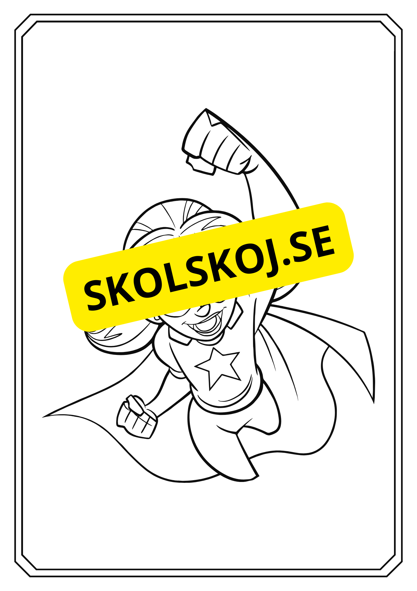 Superhjälte - Målarbok