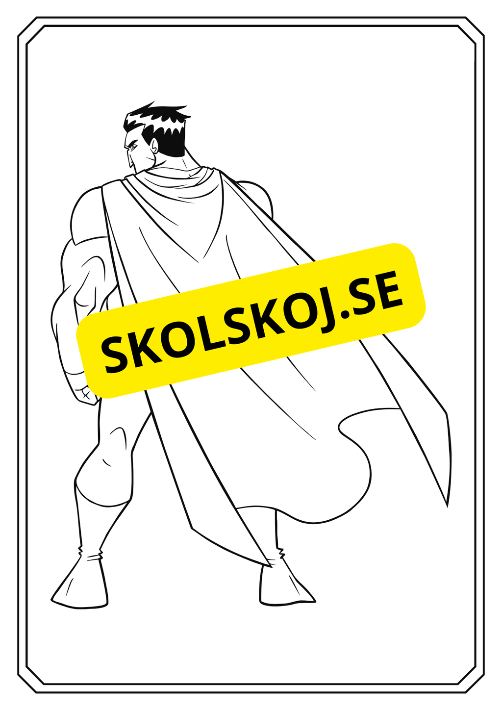 Superhjälte - Målarbok