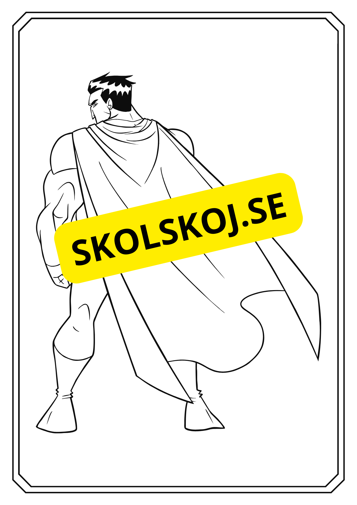 Superhjälte - Målarbok
