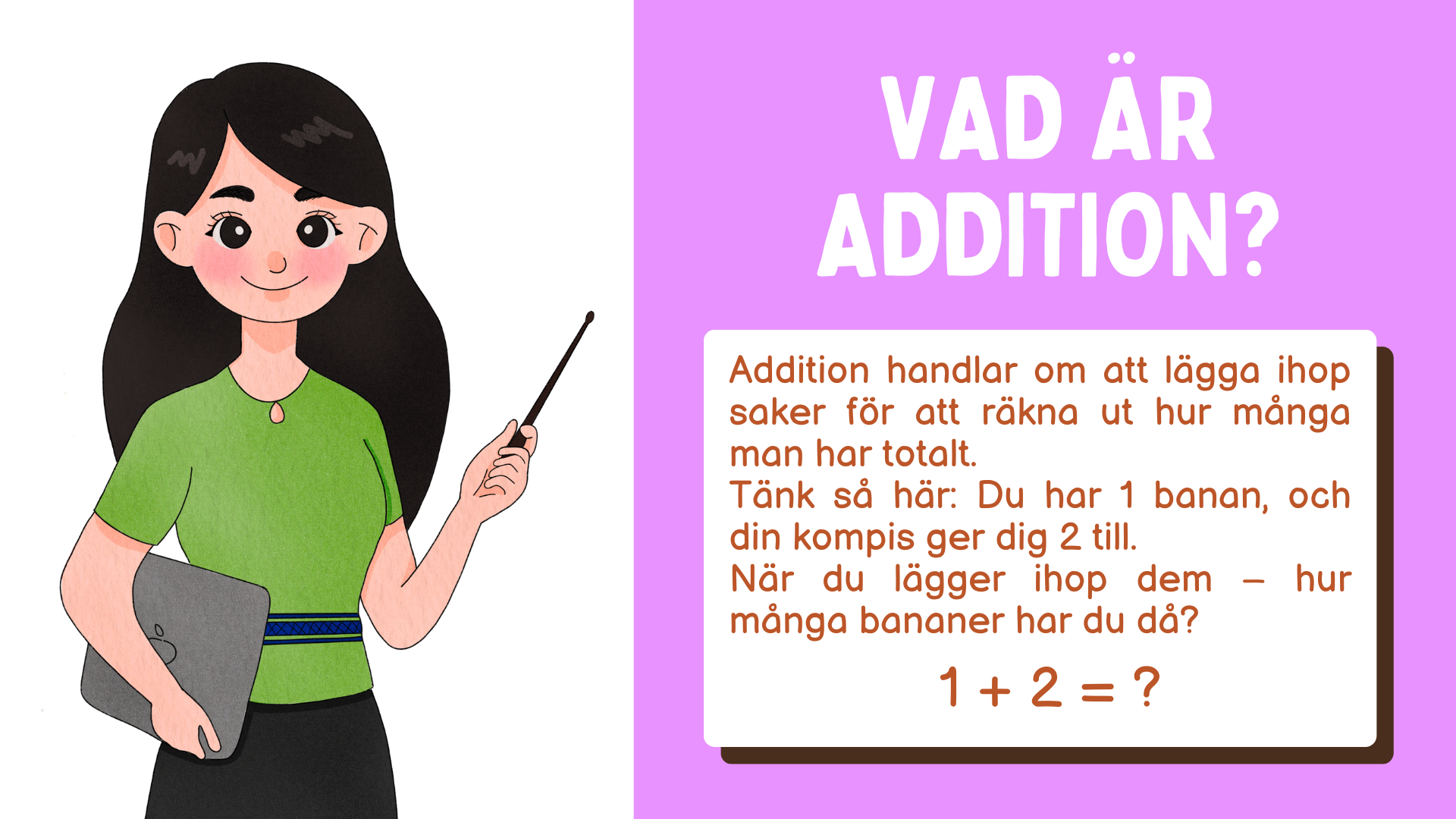 Vad är addition - Presentation och övningar