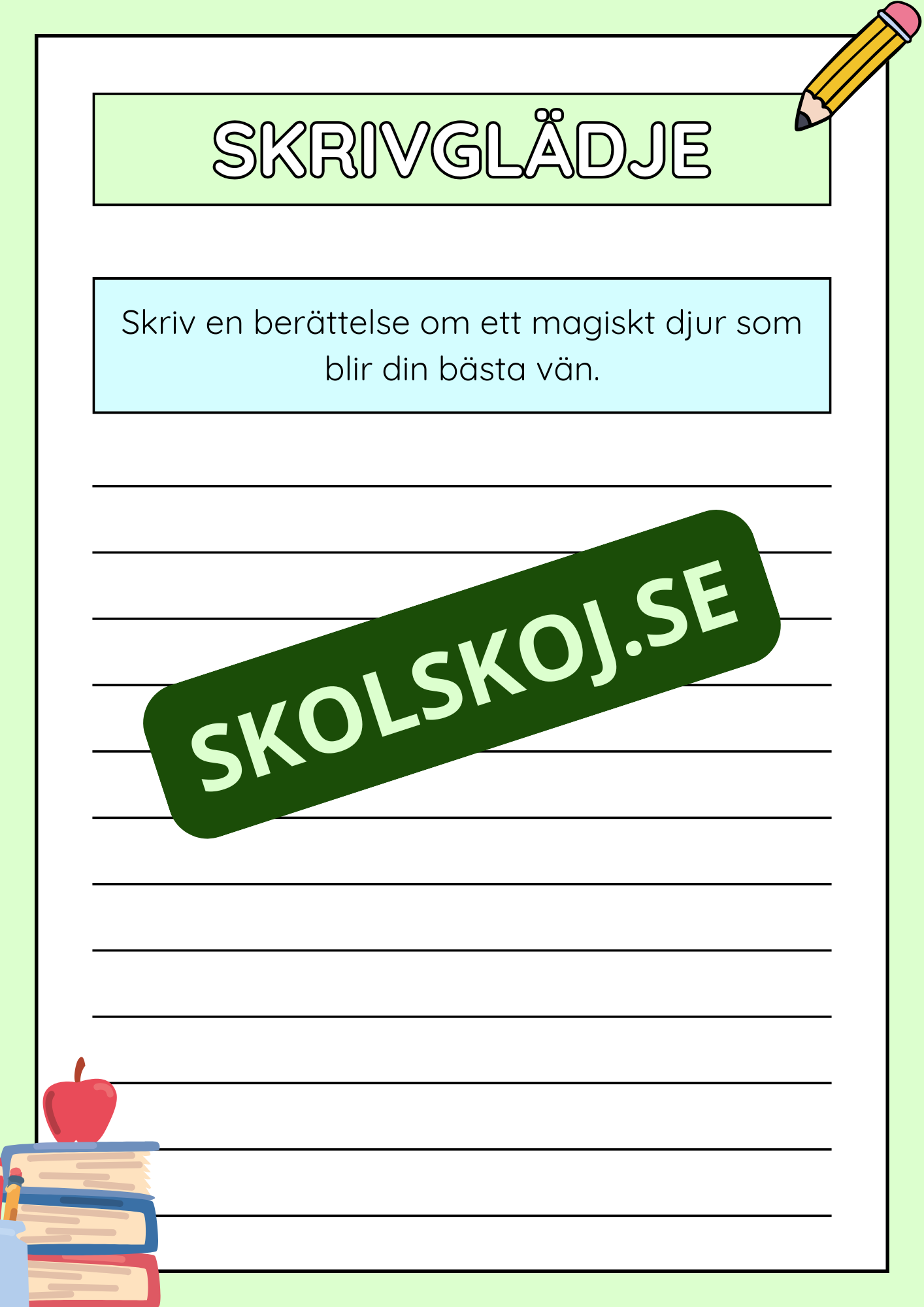 Skrivglädje - Häfte (19 sidor)