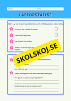 Läsförståelse - Häfte - 5 korta berättelser