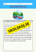 Läsförståelse - Häfte - 5 korta berättelser