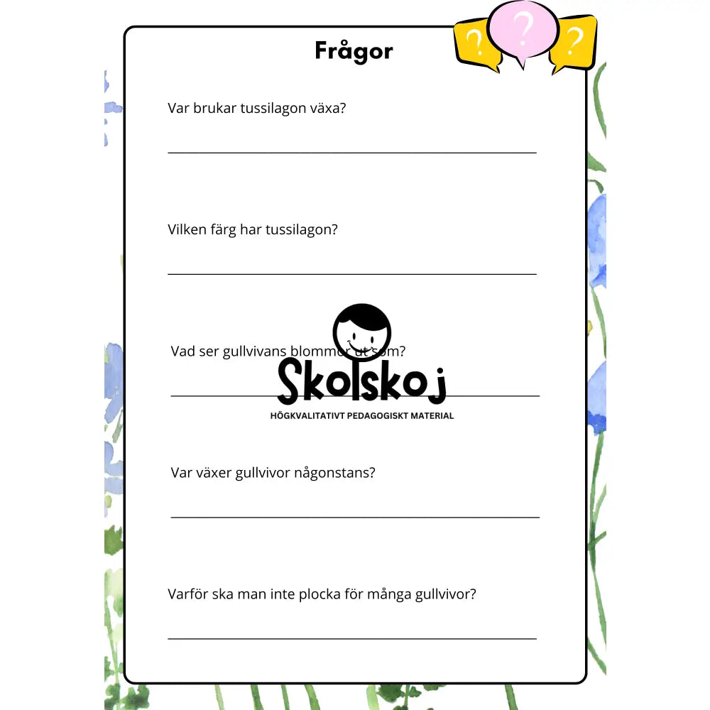 Vårens och sommarens blommor