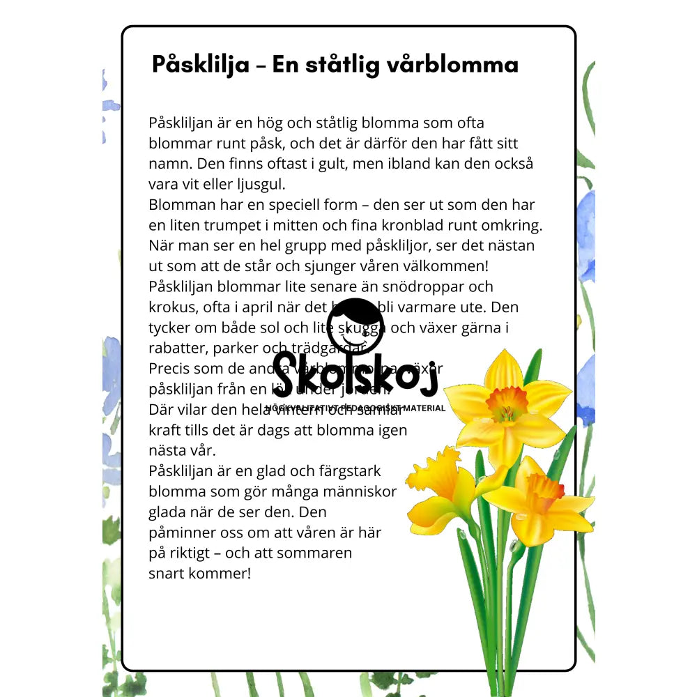 Vårens och sommarens blommor