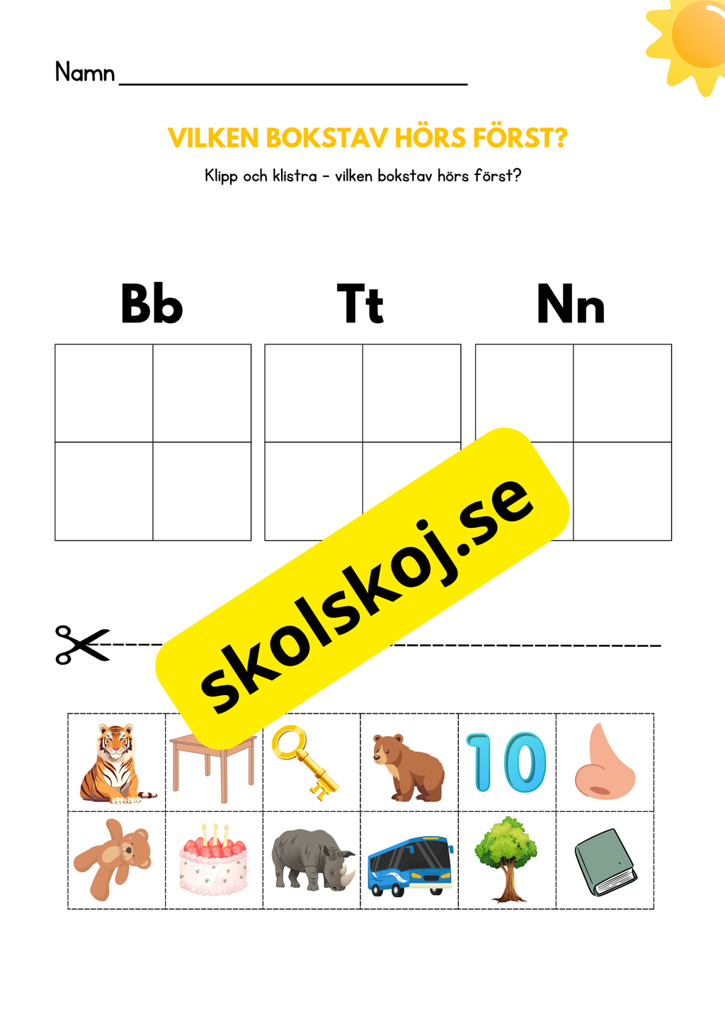 Vilken bokstav hörs först - Häfte
