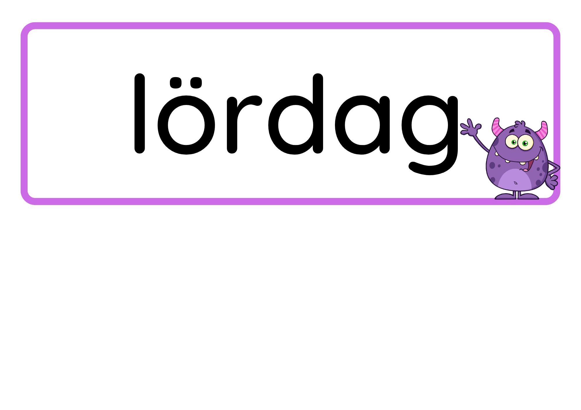 Skyltar - Veckodagar - A5