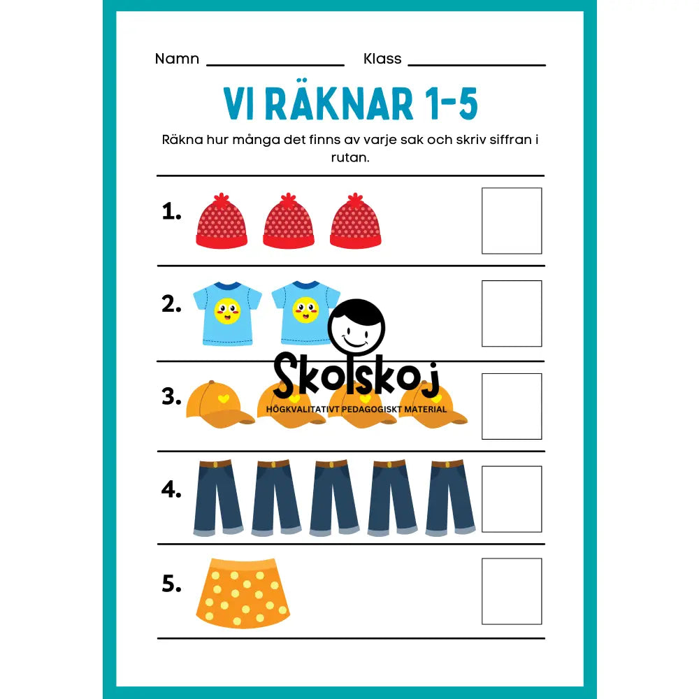 Vi räknar 1 - 20