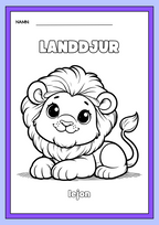 Landdjur - Målarbok