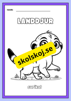 Landdjur - Målarbok