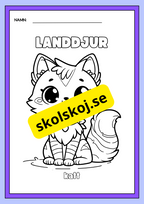 Landdjur - Målarbok