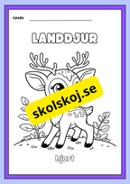 Landdjur - Målarbok