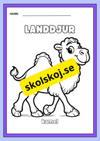 Landdjur - Målarbok