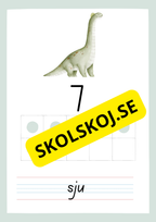 Väggkort - Sifferkort - Dinosaurier - 0 - 10