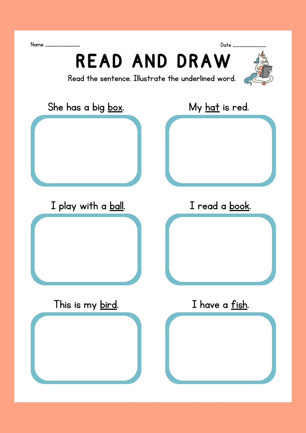 English - Read and draw