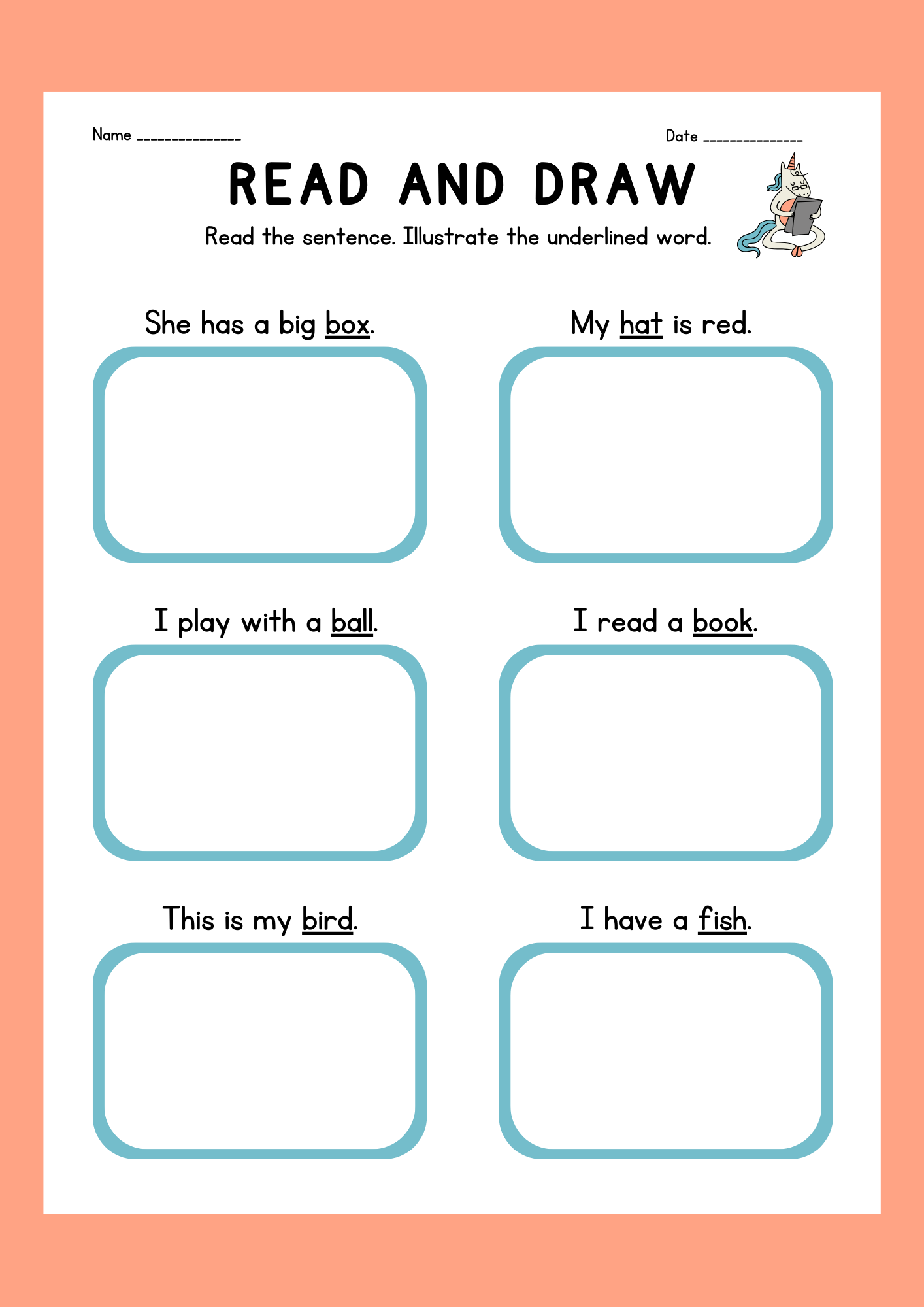 English - Read and draw