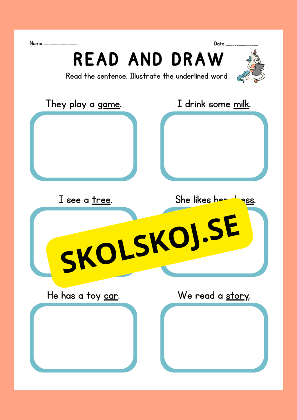 English - Read and draw