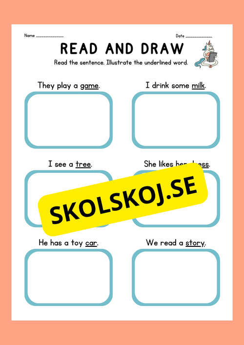 English - Read and draw