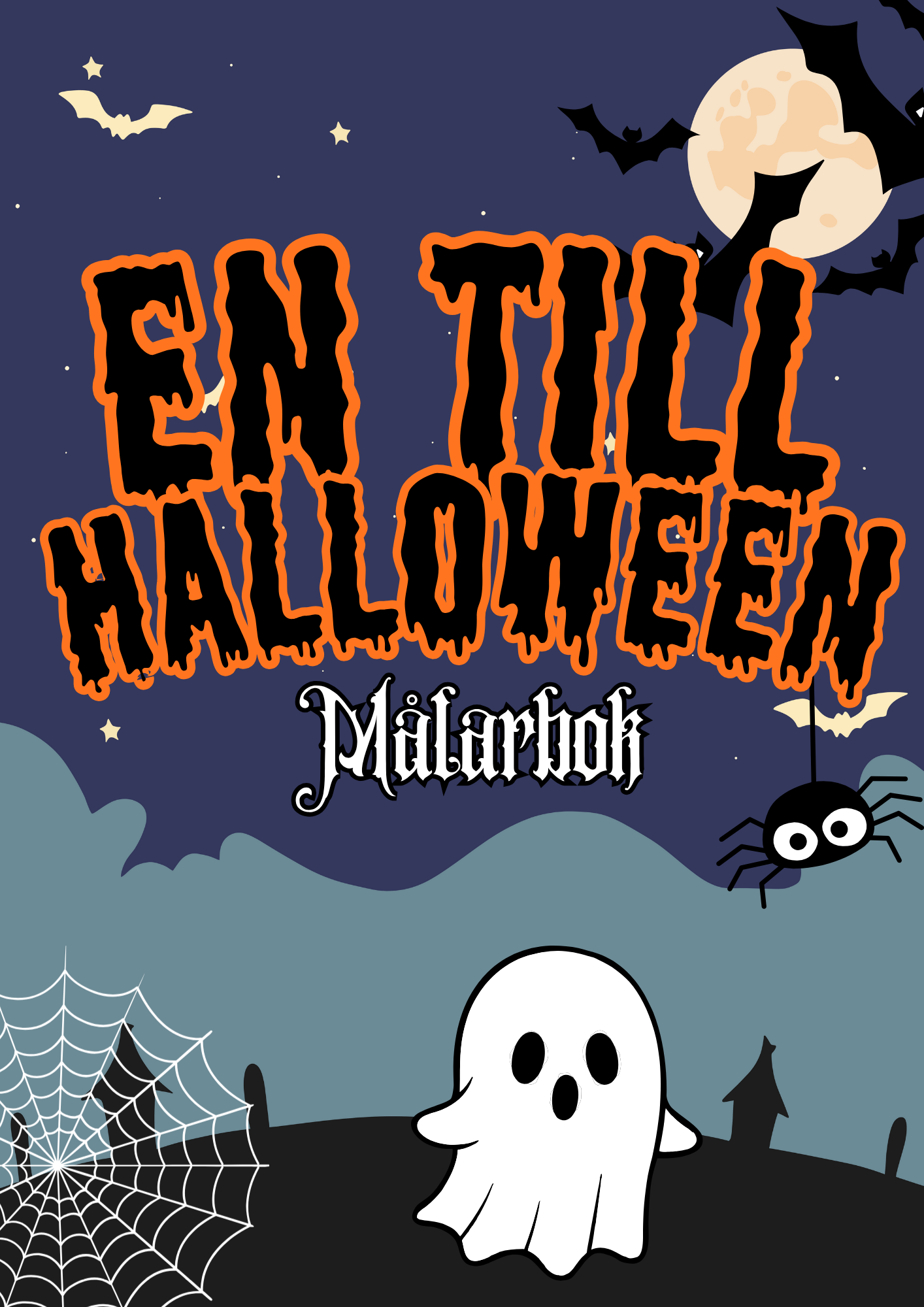 En till Halloween - Målarbok