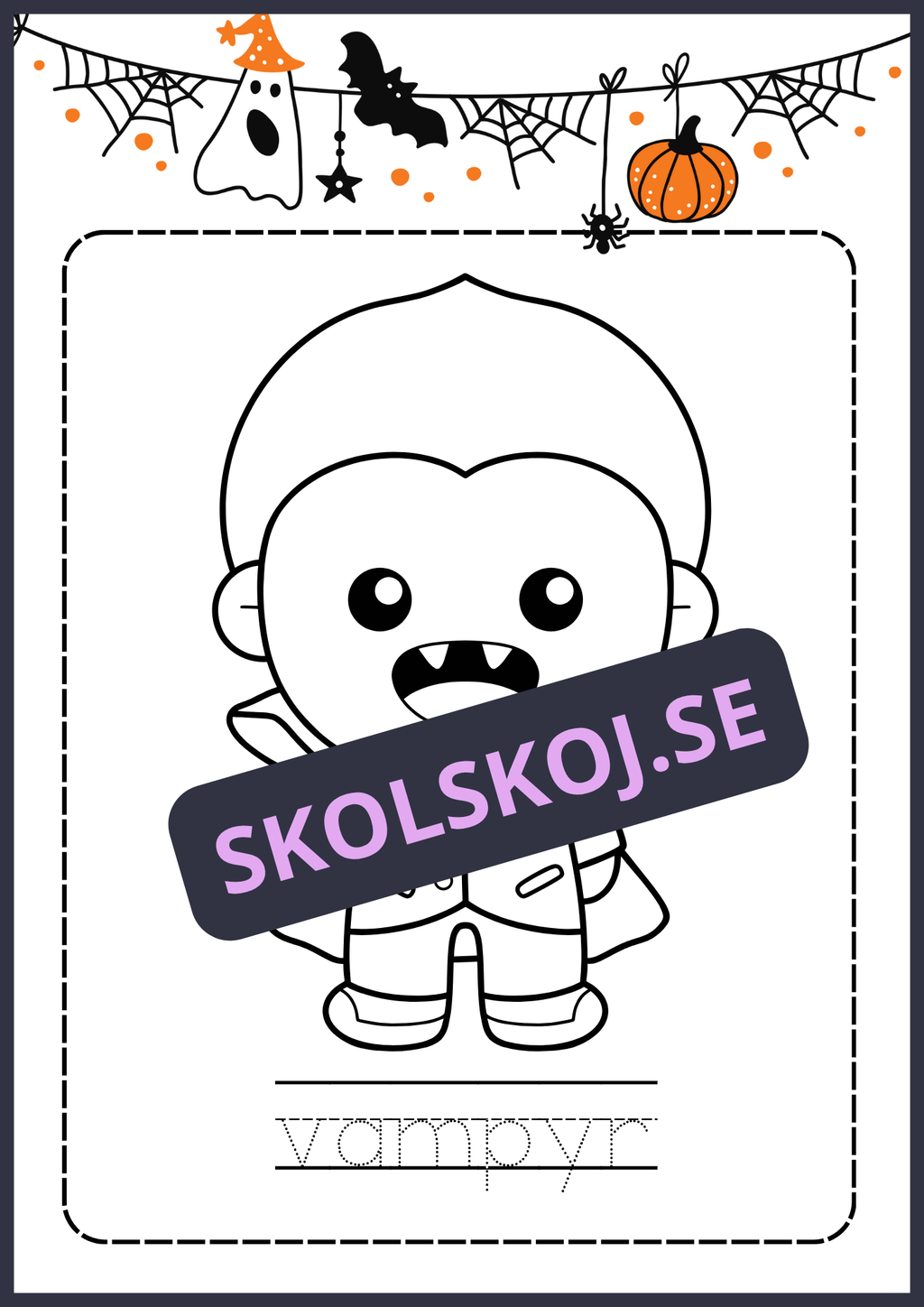 En till Halloween - Målarbok