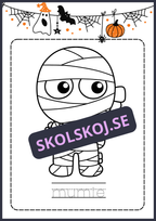 En till Halloween - Målarbok