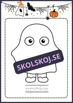 En till Halloween - Målarbok