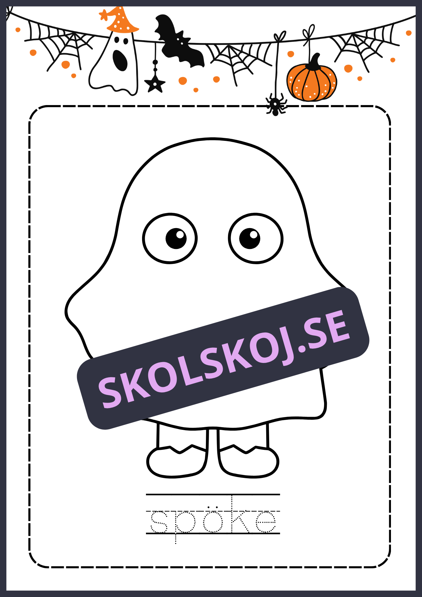 En till Halloween - Målarbok