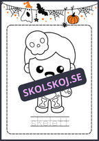 En till Halloween - Målarbok