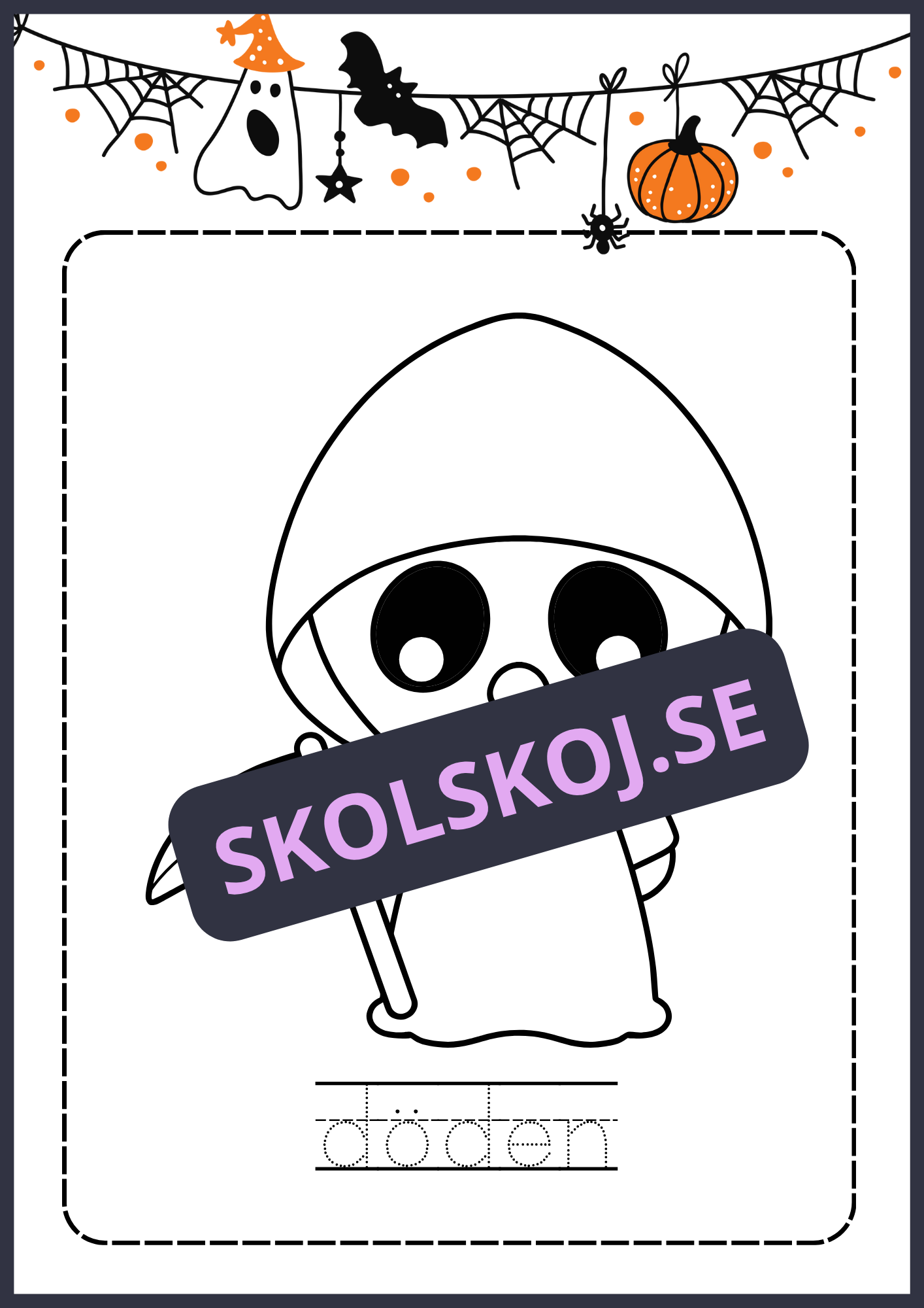 En till Halloween - Målarbok