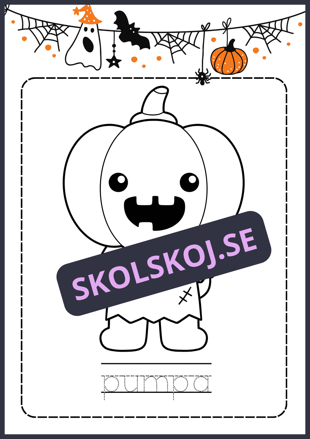 En till Halloween - Målarbok