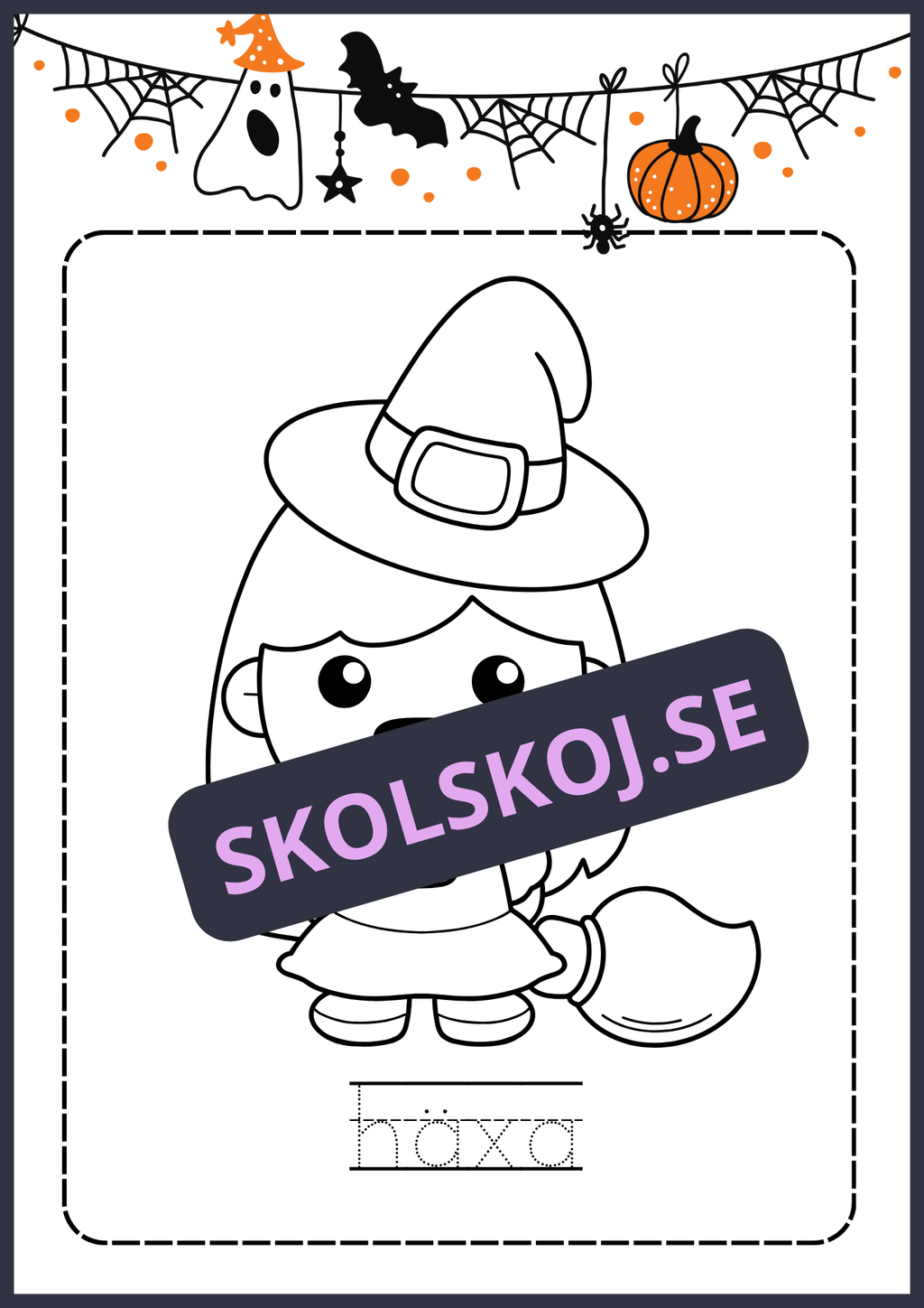 En till Halloween - Målarbok