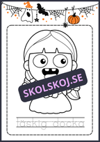 En till Halloween - Målarbok