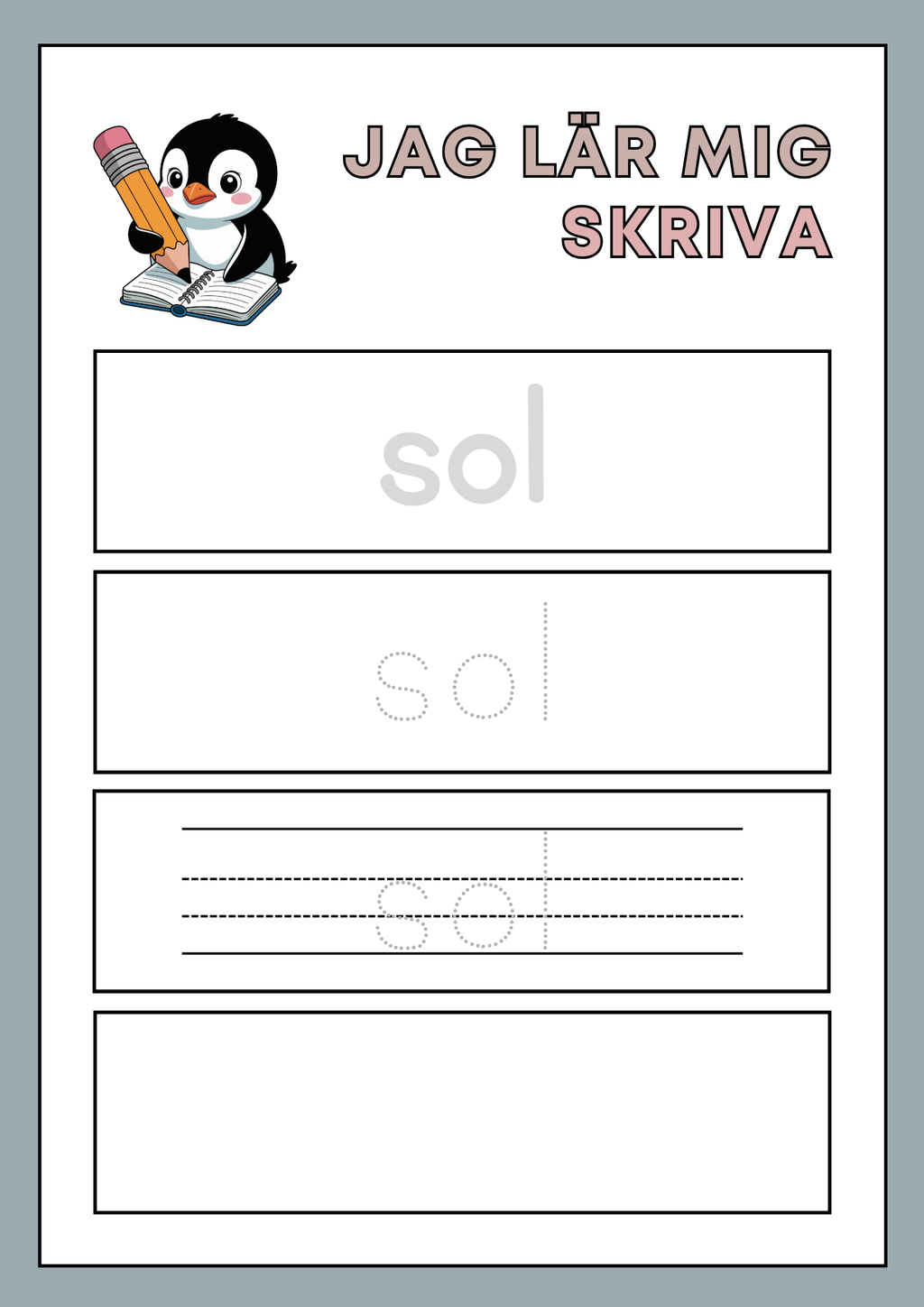Jag lär mig skriva - Häfte - 40 sidor