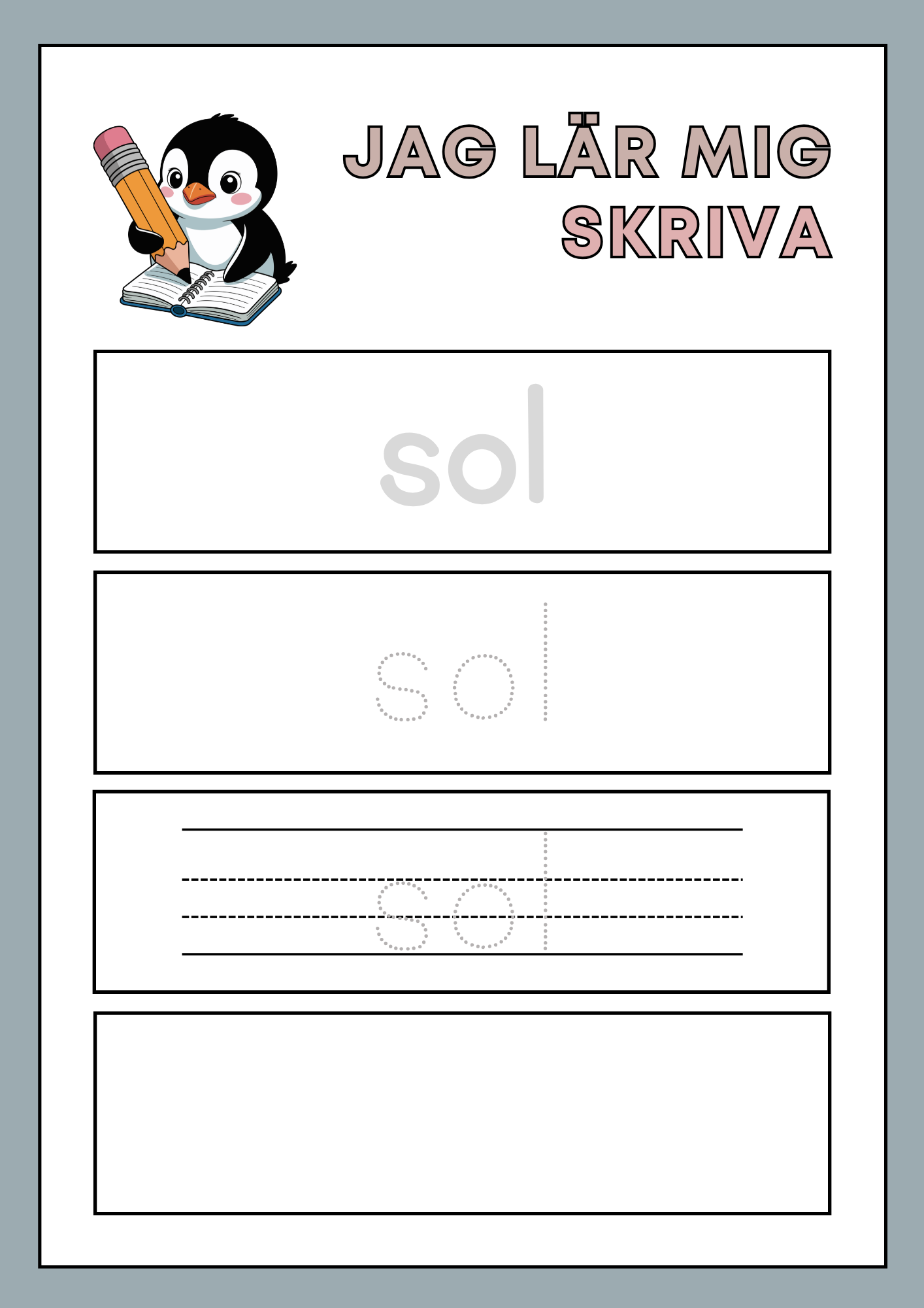 Jag lär mig skriva - Häfte - 40 sidor