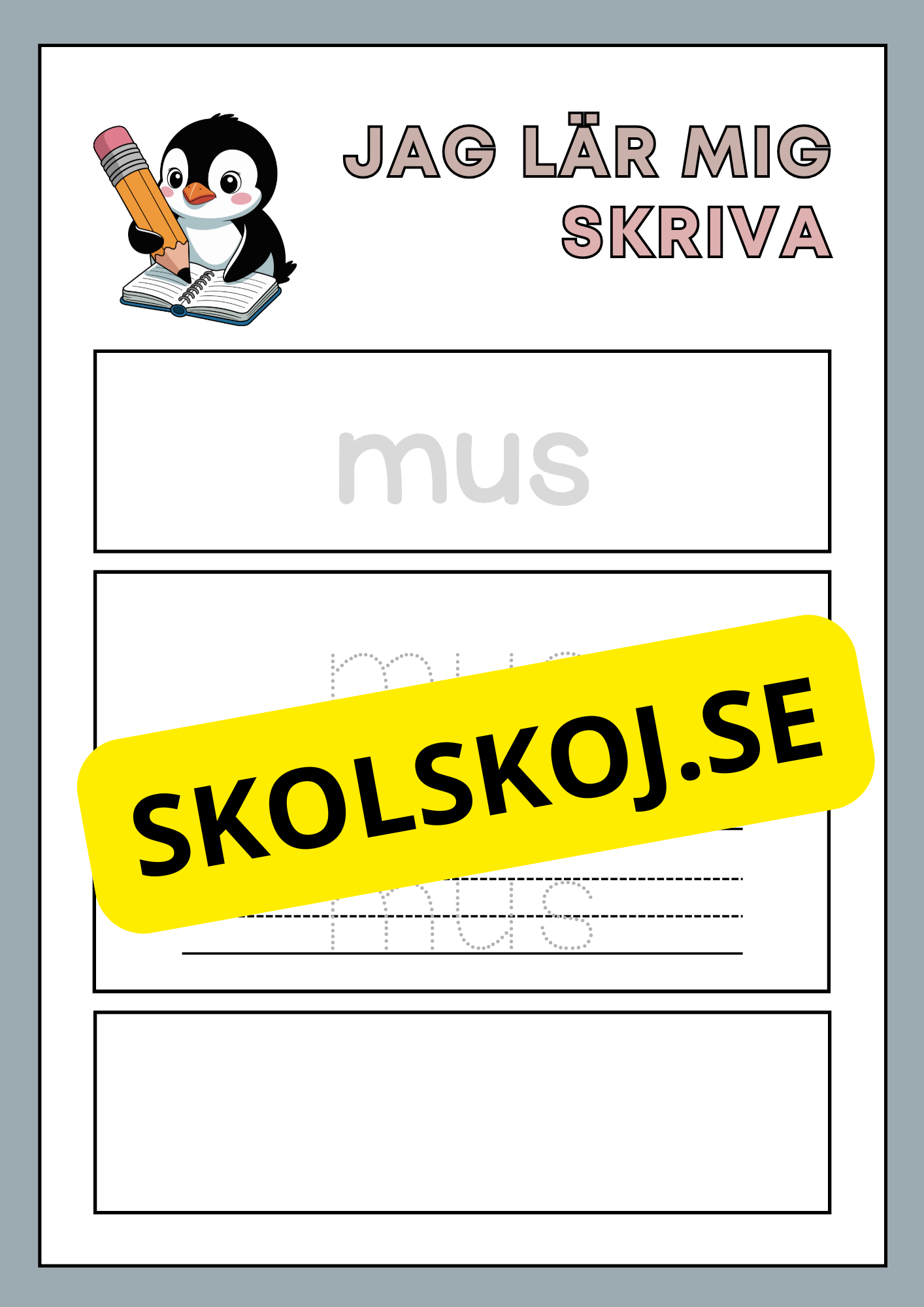 Jag lär mig skriva - Häfte - 40 sidor
