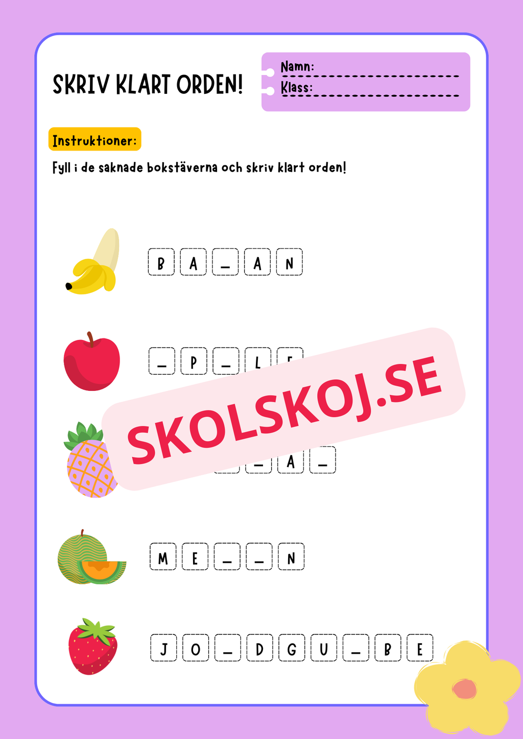 Skriv klart orden - Häfte