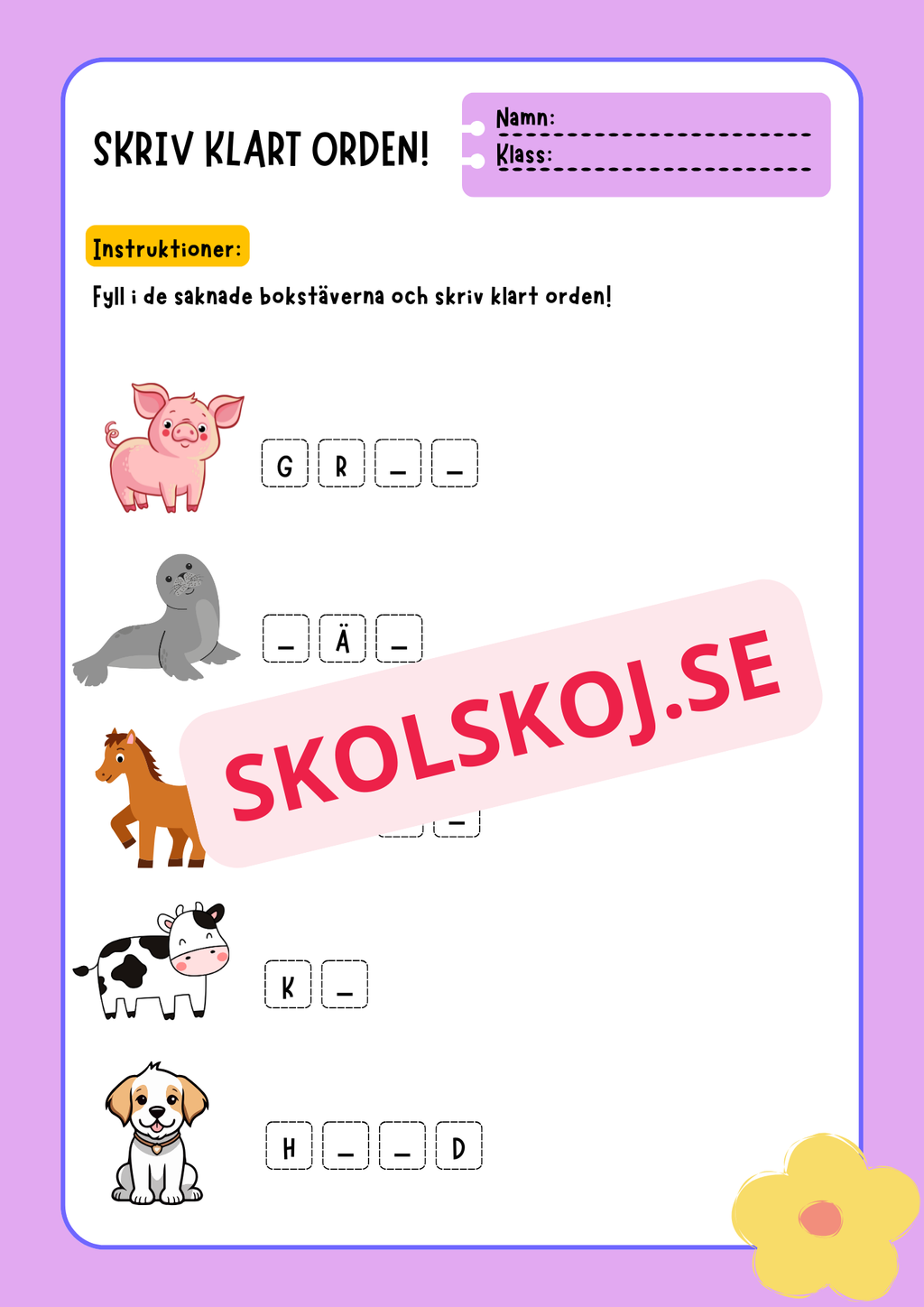 Skriv klart orden - Häfte