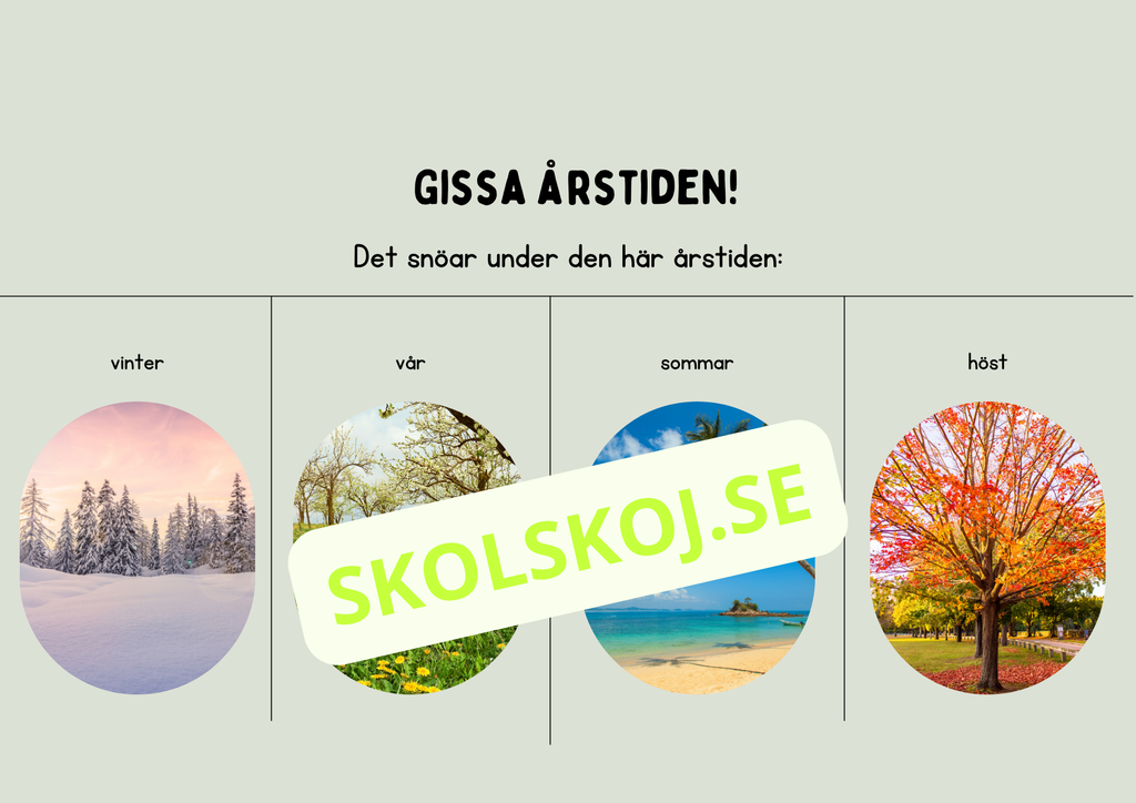 Årstiderna - Presentation och lek