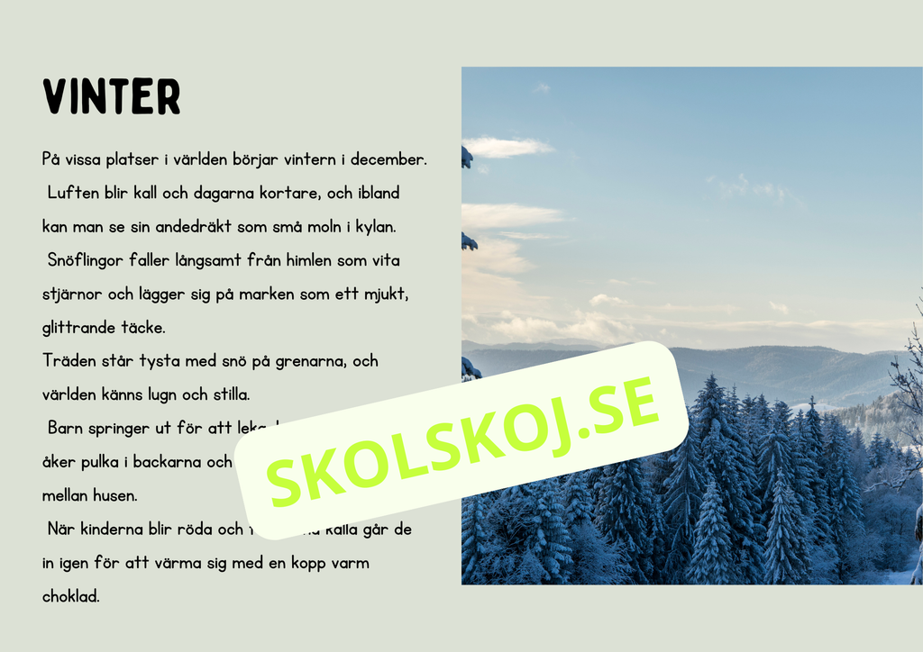 Årstiderna - Presentation och lek