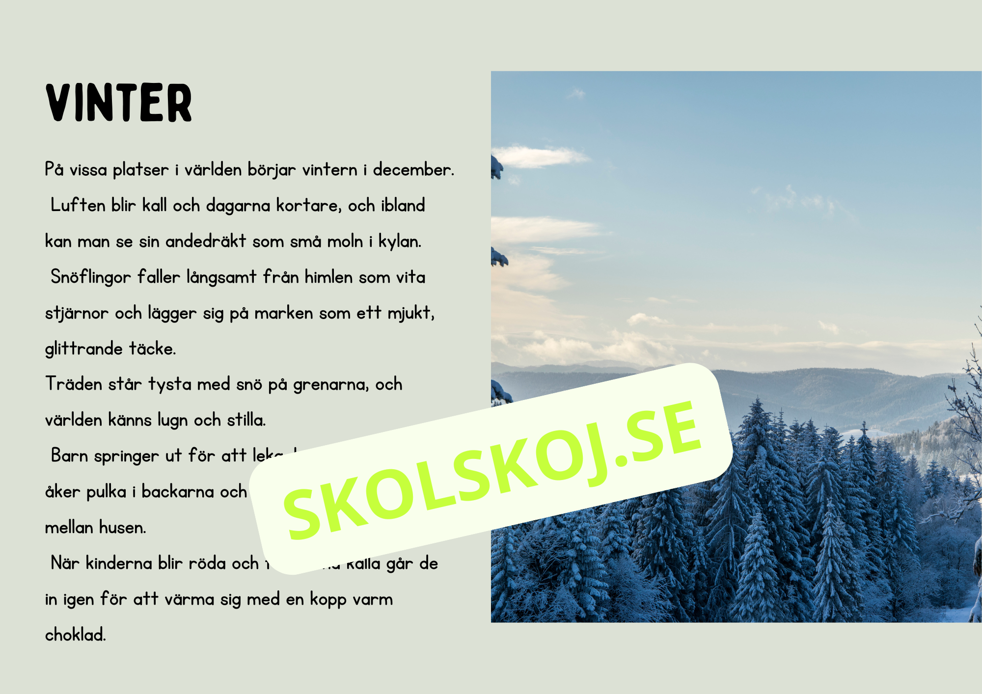 Årstiderna - Presentation och lek