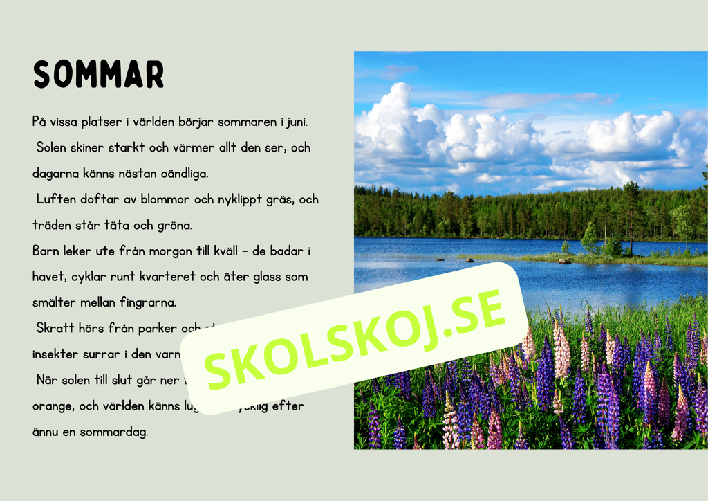 Årstiderna - Presentation och lek