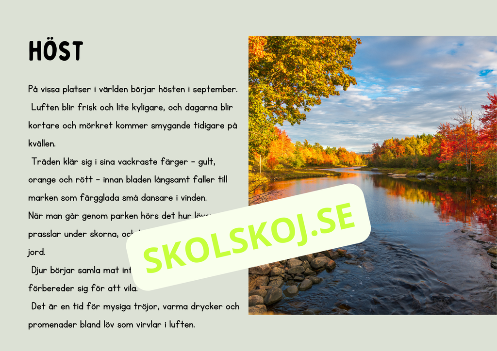Årstiderna - Presentation och lek